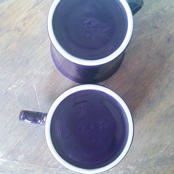 RETIRED FIESTA COLOR PLUM PAIR OF COFFEE MUGS - Picture 6 of 8